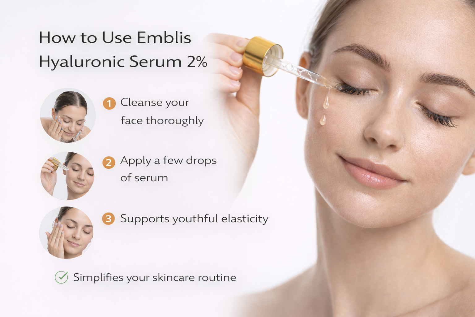 Emblis Hyaluronic Serum – 30ml | Hydrating Skin Comfort Serum