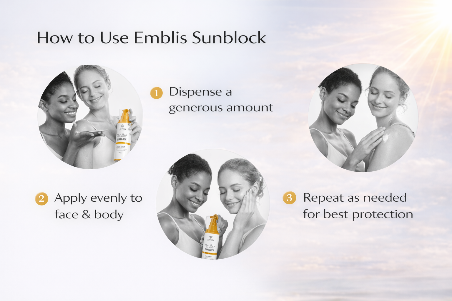 EMBLIS Sunblock SPF 60 – 50ml | Daily Sun Protection Cream